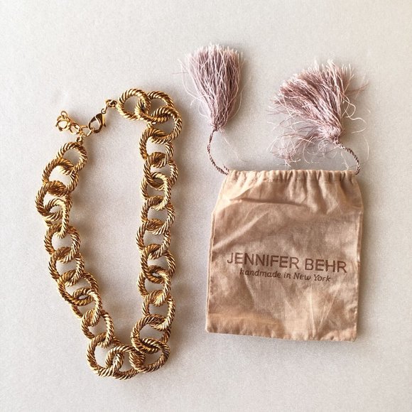 Jennifer Behr Jewelry - Jennifer Behr Brenna Necklace Gold Chunky Chain Brass